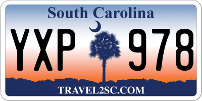 SC license plate YXP978