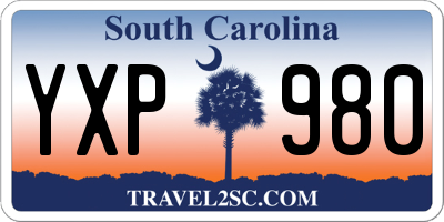 SC license plate YXP980