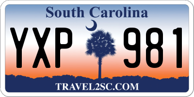 SC license plate YXP981
