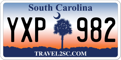 SC license plate YXP982