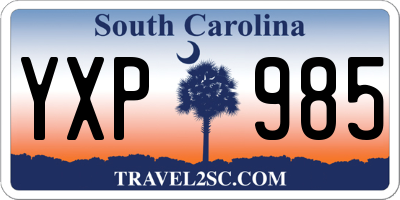SC license plate YXP985