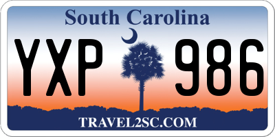 SC license plate YXP986