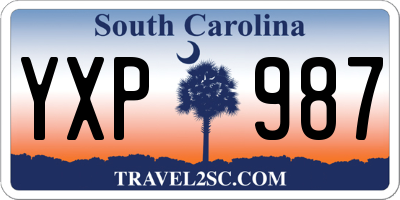 SC license plate YXP987