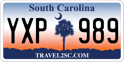 SC license plate YXP989