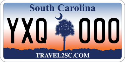 SC license plate YXQ000
