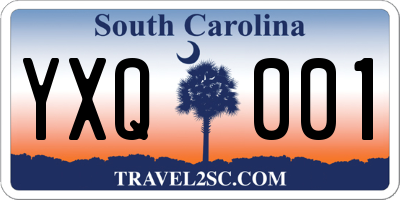 SC license plate YXQ001