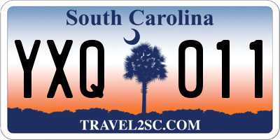 SC license plate YXQ011