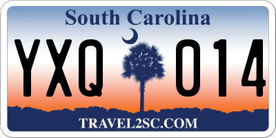 SC license plate YXQ014