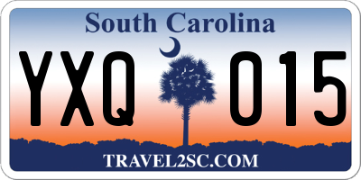 SC license plate YXQ015