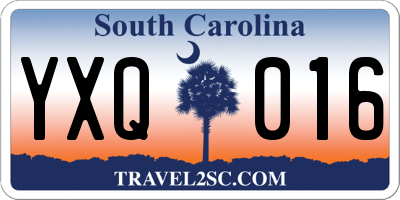SC license plate YXQ016