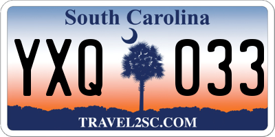 SC license plate YXQ033
