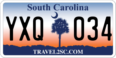 SC license plate YXQ034