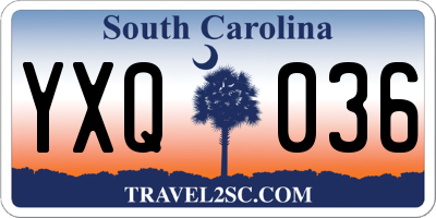 SC license plate YXQ036