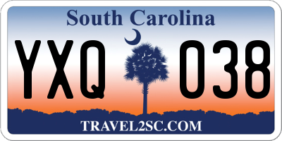 SC license plate YXQ038
