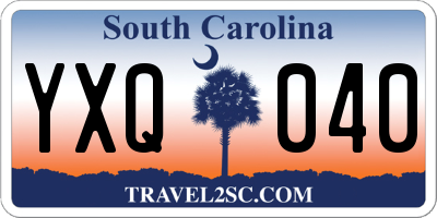 SC license plate YXQ040