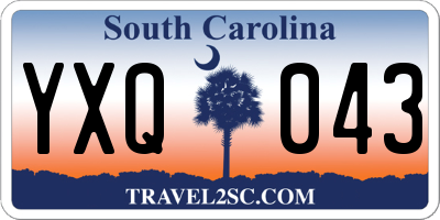 SC license plate YXQ043