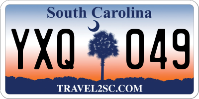 SC license plate YXQ049