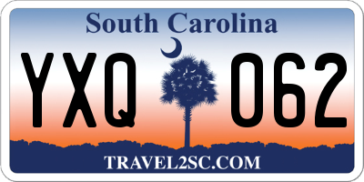 SC license plate YXQ062