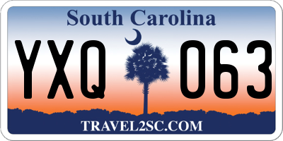 SC license plate YXQ063