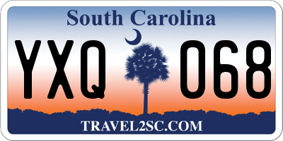 SC license plate YXQ068