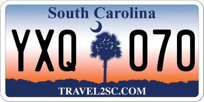 SC license plate YXQ070
