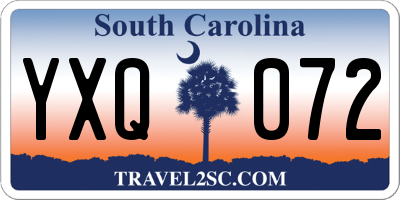 SC license plate YXQ072