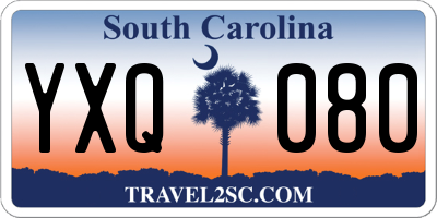 SC license plate YXQ080
