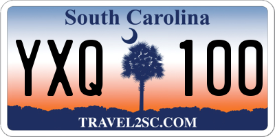SC license plate YXQ100