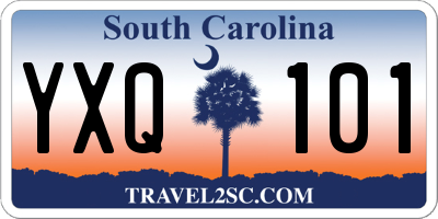 SC license plate YXQ101