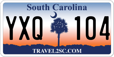 SC license plate YXQ104