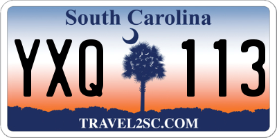 SC license plate YXQ113