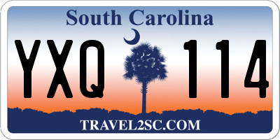 SC license plate YXQ114