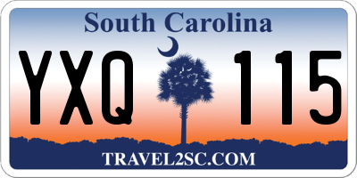 SC license plate YXQ115