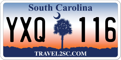 SC license plate YXQ116