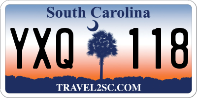SC license plate YXQ118