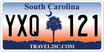 SC license plate YXQ121