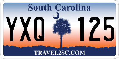 SC license plate YXQ125