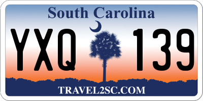 SC license plate YXQ139
