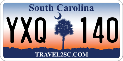 SC license plate YXQ140