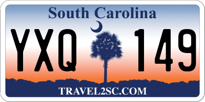 SC license plate YXQ149