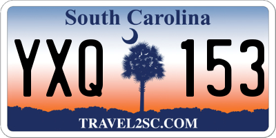 SC license plate YXQ153