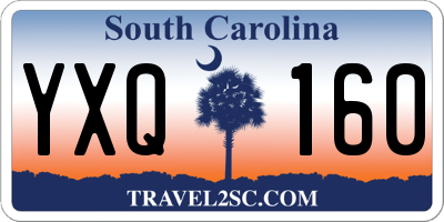 SC license plate YXQ160