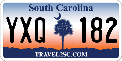 SC license plate YXQ182