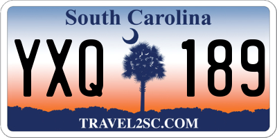 SC license plate YXQ189
