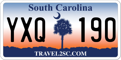 SC license plate YXQ190