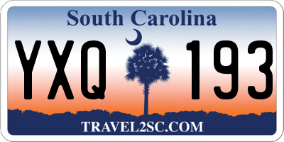 SC license plate YXQ193