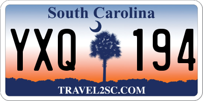 SC license plate YXQ194