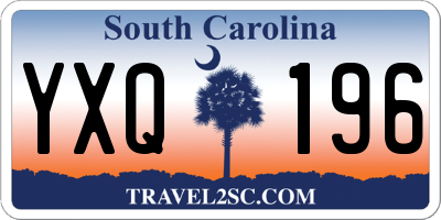 SC license plate YXQ196