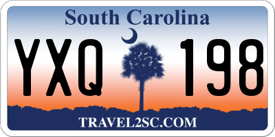 SC license plate YXQ198