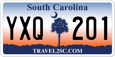 SC license plate YXQ201